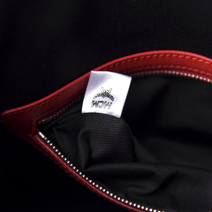 MCM Visetos Medium Klara Hobo Red Black 10 of 12