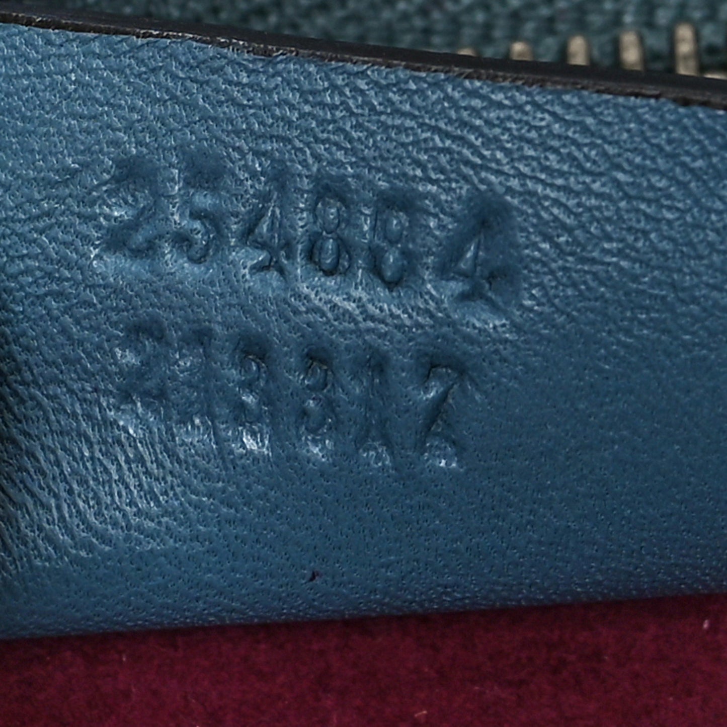 Calfskin Lizard Embossed Medium New Bamboo Top Handle Bag Blue