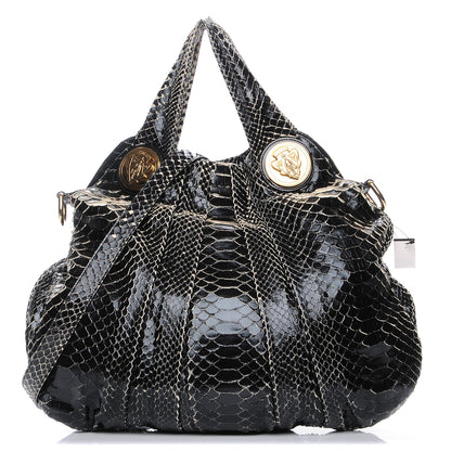 Gucci Python Medium Hysteria Top Handle Bag Black 1 of 8