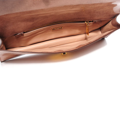 Prada Spazzolato Pushlock Clutch 6 of 9