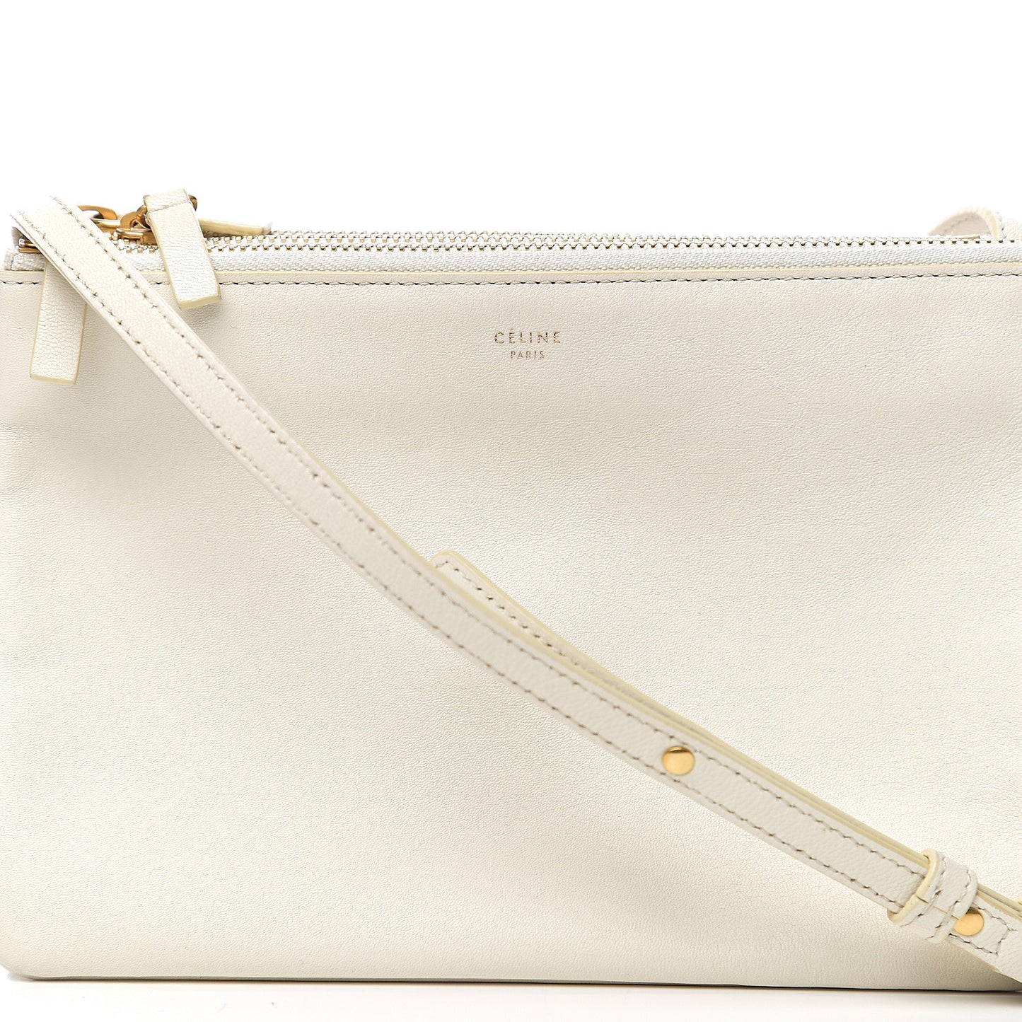 Lambskin Small Trio Crossbody Bag White