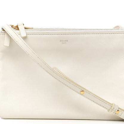 Celine Lambskin Small Trio Crossbody Bag White 6 of 8
