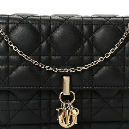 Christian Dior Lambskin Cannage Chain My Dior Daily Chain Pouch Black 8 of 11