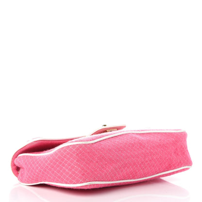 Chanel Jersey Micro Quilted Medium Single Flap Pink 4 of 12