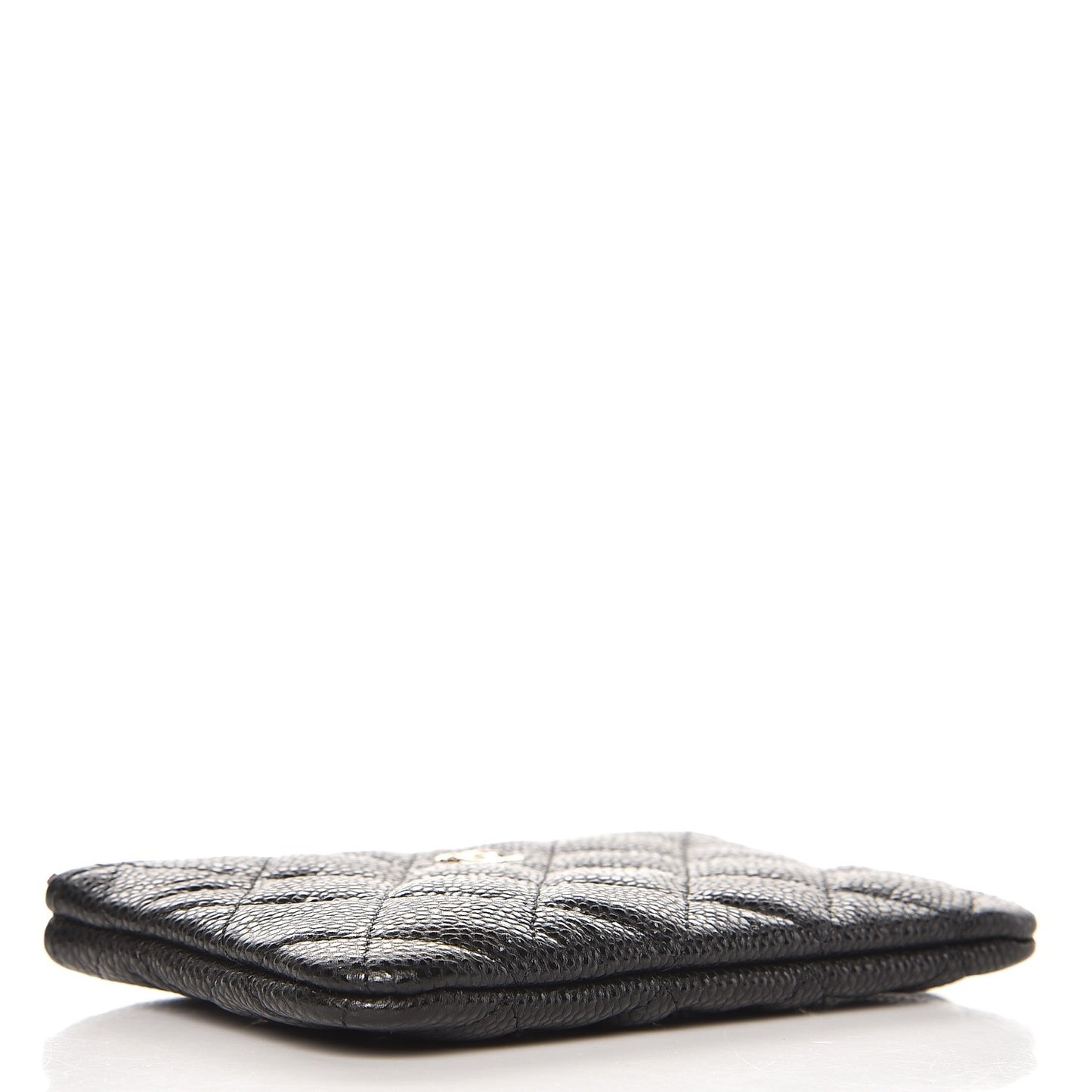 Caviar Quilted Small Cosmetic Case Black