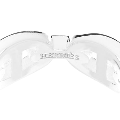 Hermes Sterling Silver PM Chaine d'Ancre Enchainee Band Ring 51 5.75 4 of 9