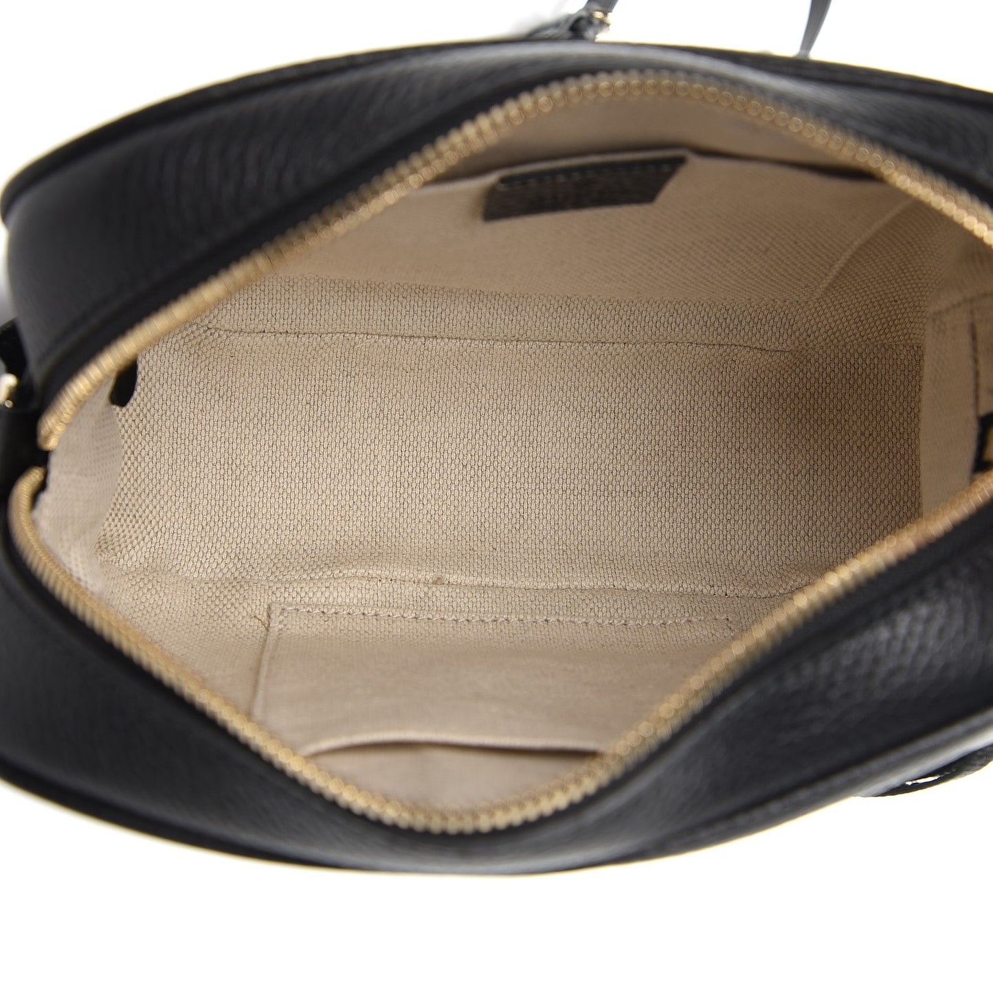 Pebbled Calfskin Small Soho Disco Bag Black