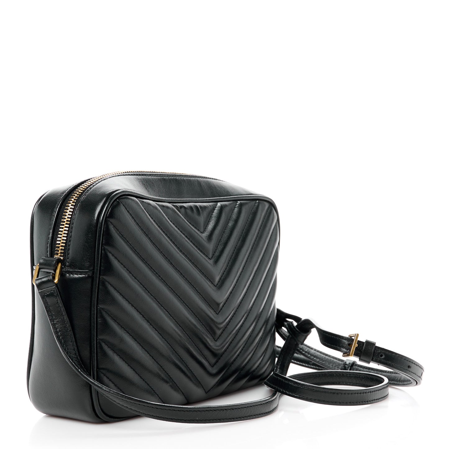 Calfskin Matelasse Monogram Lou Camera Bag Black