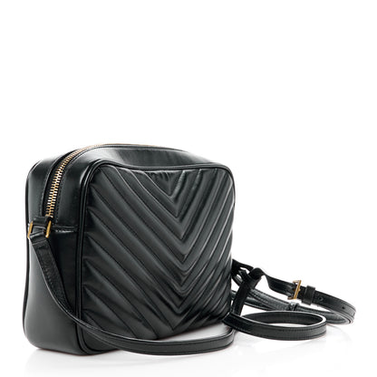 Saint Laurent Calfskin Matelasse Monogram Lou Camera Bag Black 3 of 13