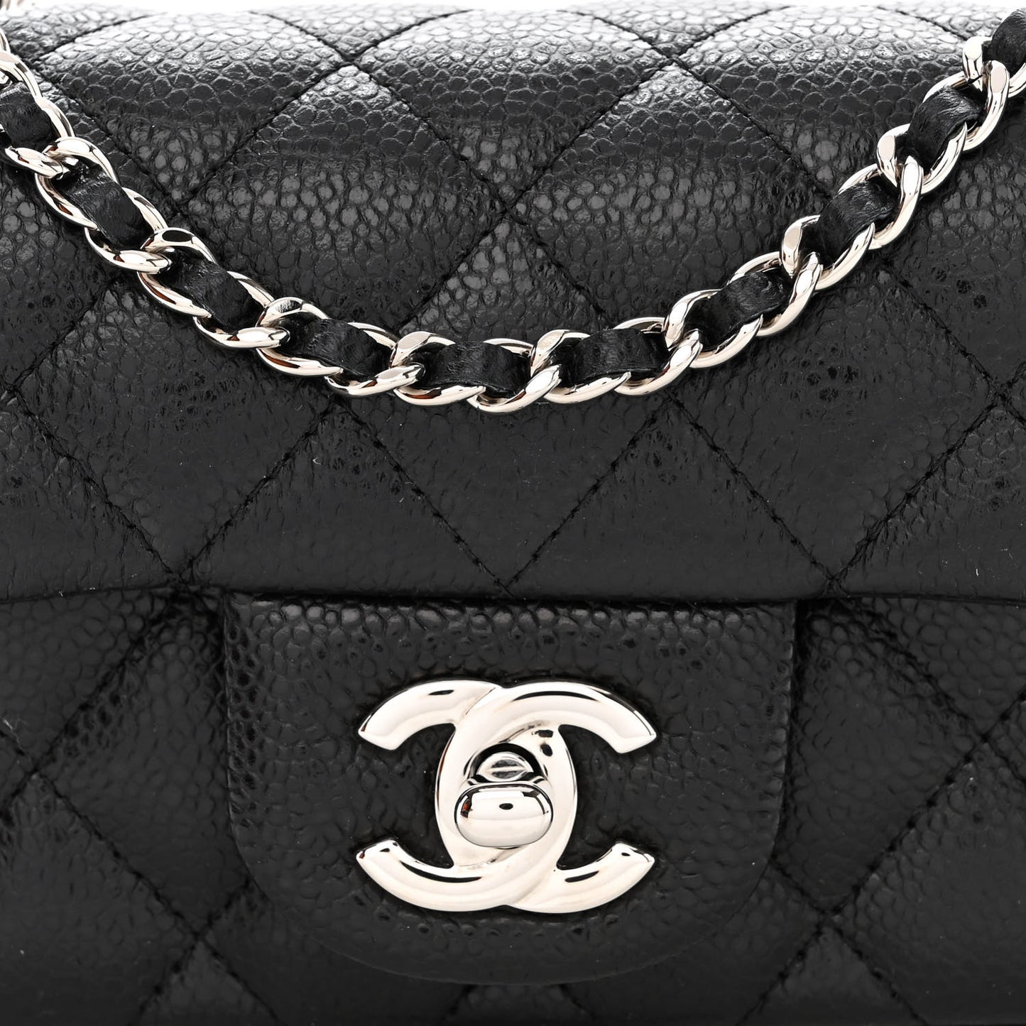 Caviar Quilted Extra Mini Flap Black