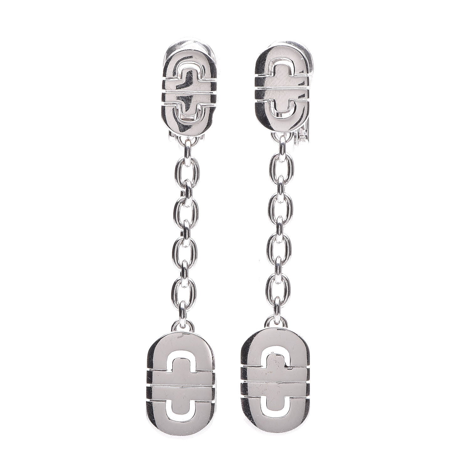 Bulgari 18K White Gold Parentesi Drop Earrings 1 of 4