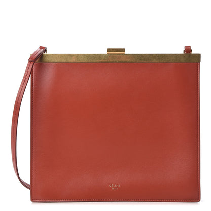 Celine Smooth Calfskin Mini Clasp Bag Dark Red 1 of 8