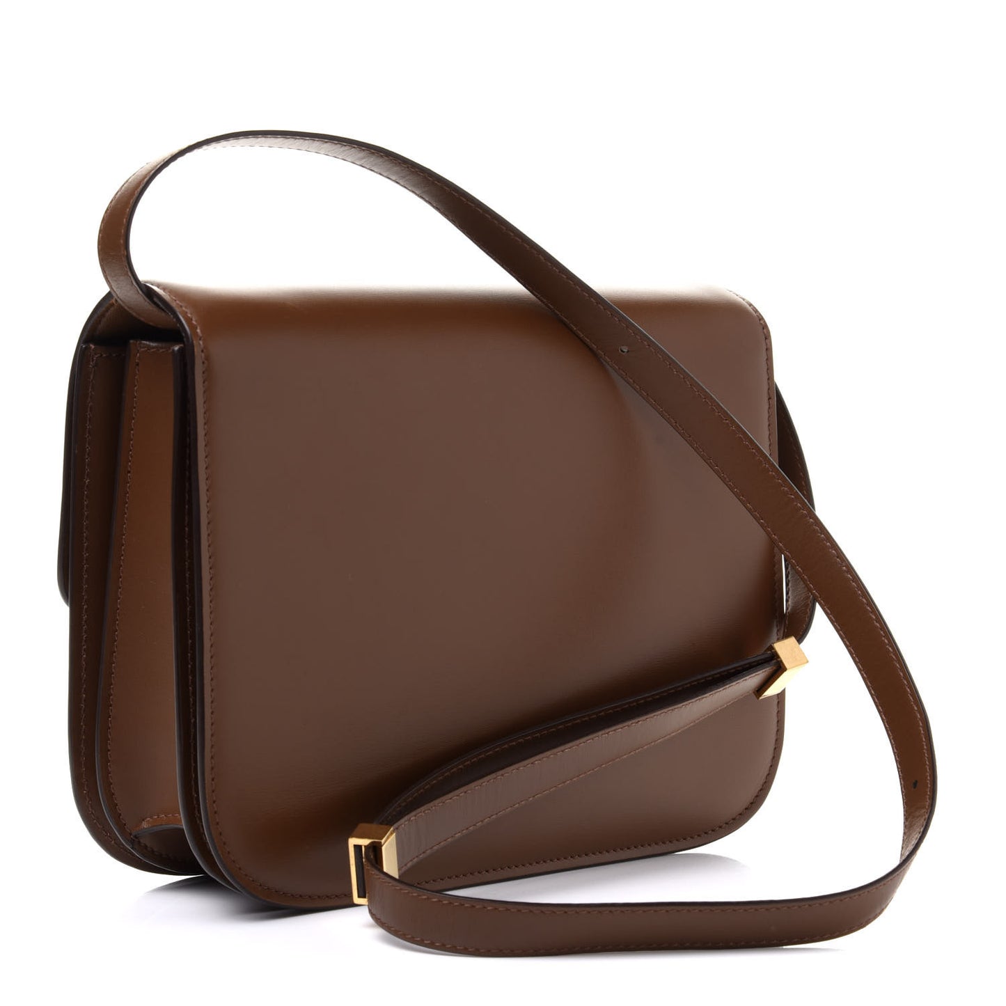 Box Calfskin Medium Classic Box Flap Bag Camel