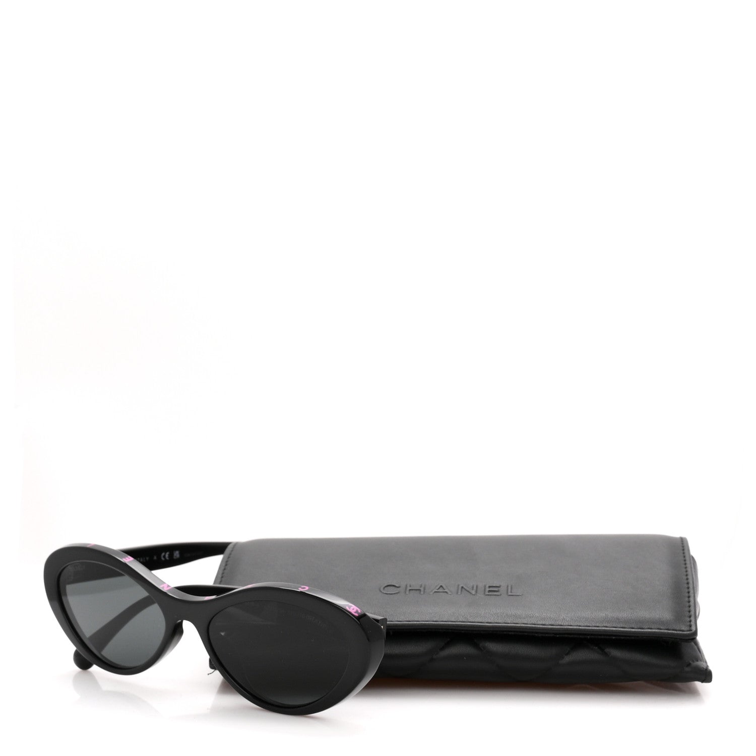 Chanel Acetate Oval Sunglasses 5416-A Black Pink 1920290
