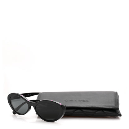 Chanel Acetate Oval Sunglasses 5416-A Black Pink 8 of 8