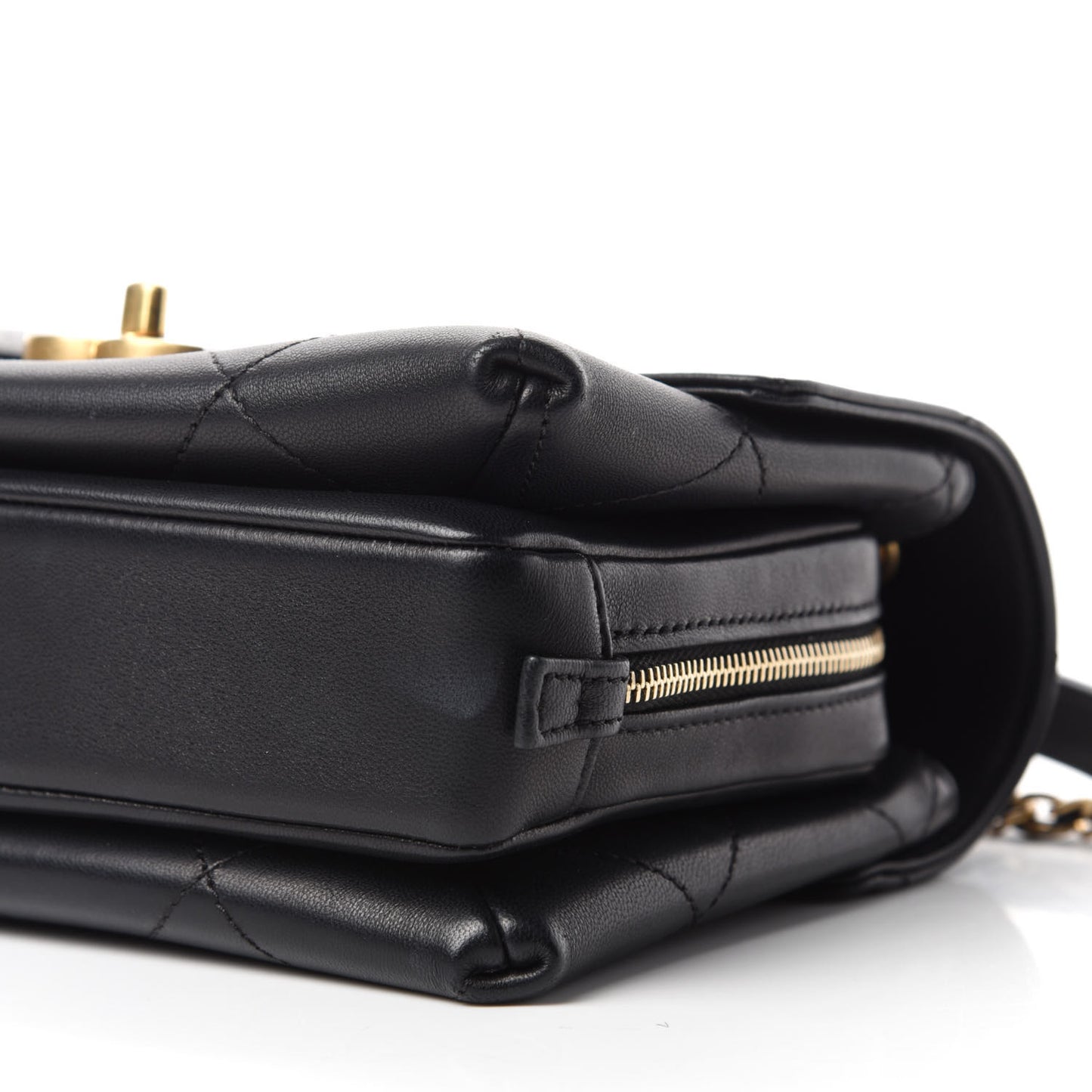 Lambskin Sleek And Chic Flap Black