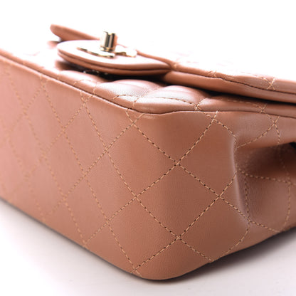 Chanel Lambskin Quilted Mini Square Flap Brown 9 of 10