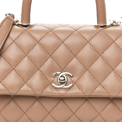 Chanel Caviar Quilted Mini Coco Handle Flap Brown 10 of 10