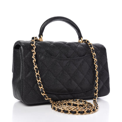 Chanel Caviar Quilted Mini Top Handle Rectangular Flap Black 3 of 11