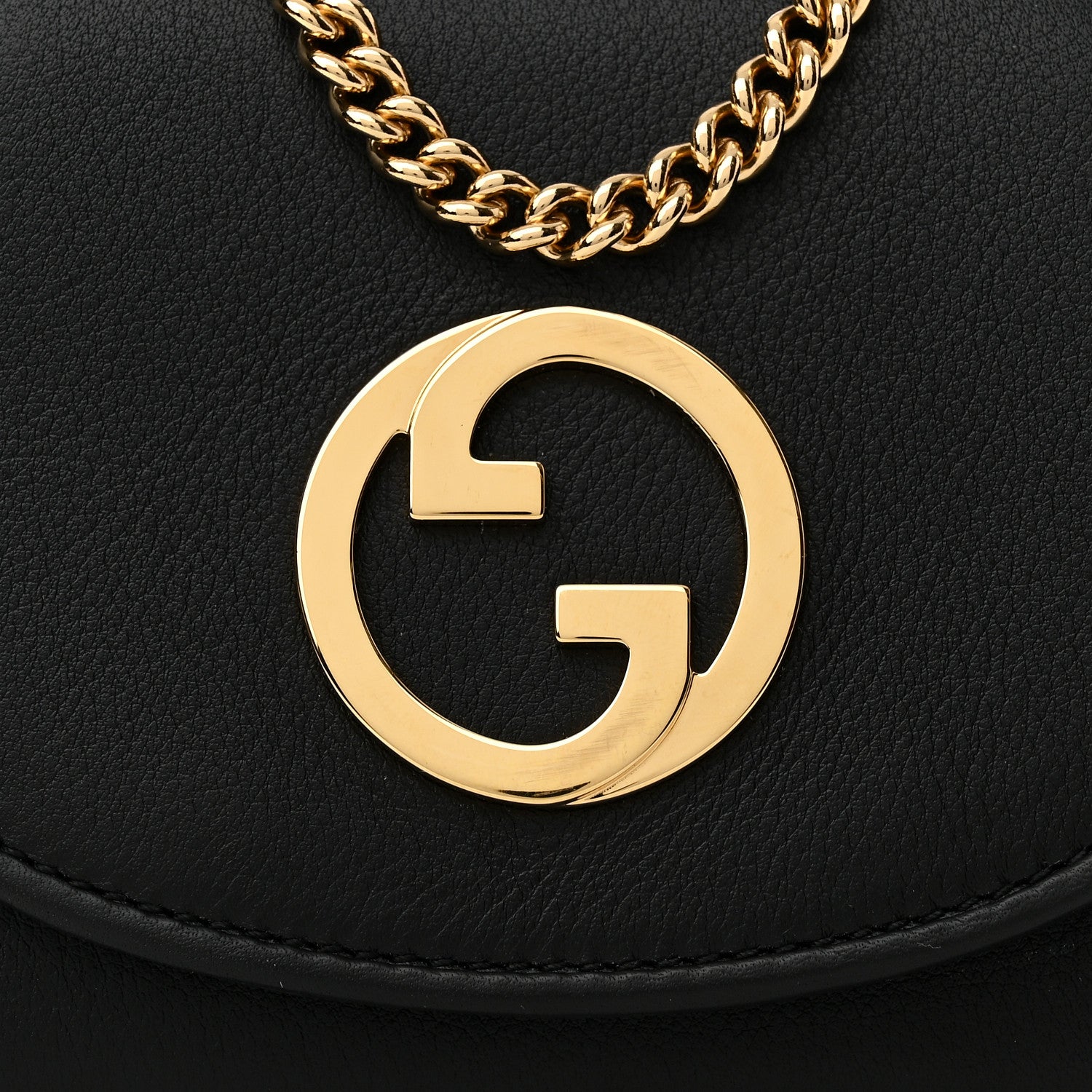 Gucci Roxy Calfskin Medium Blondie Chain Wallet Black 7 of 11
