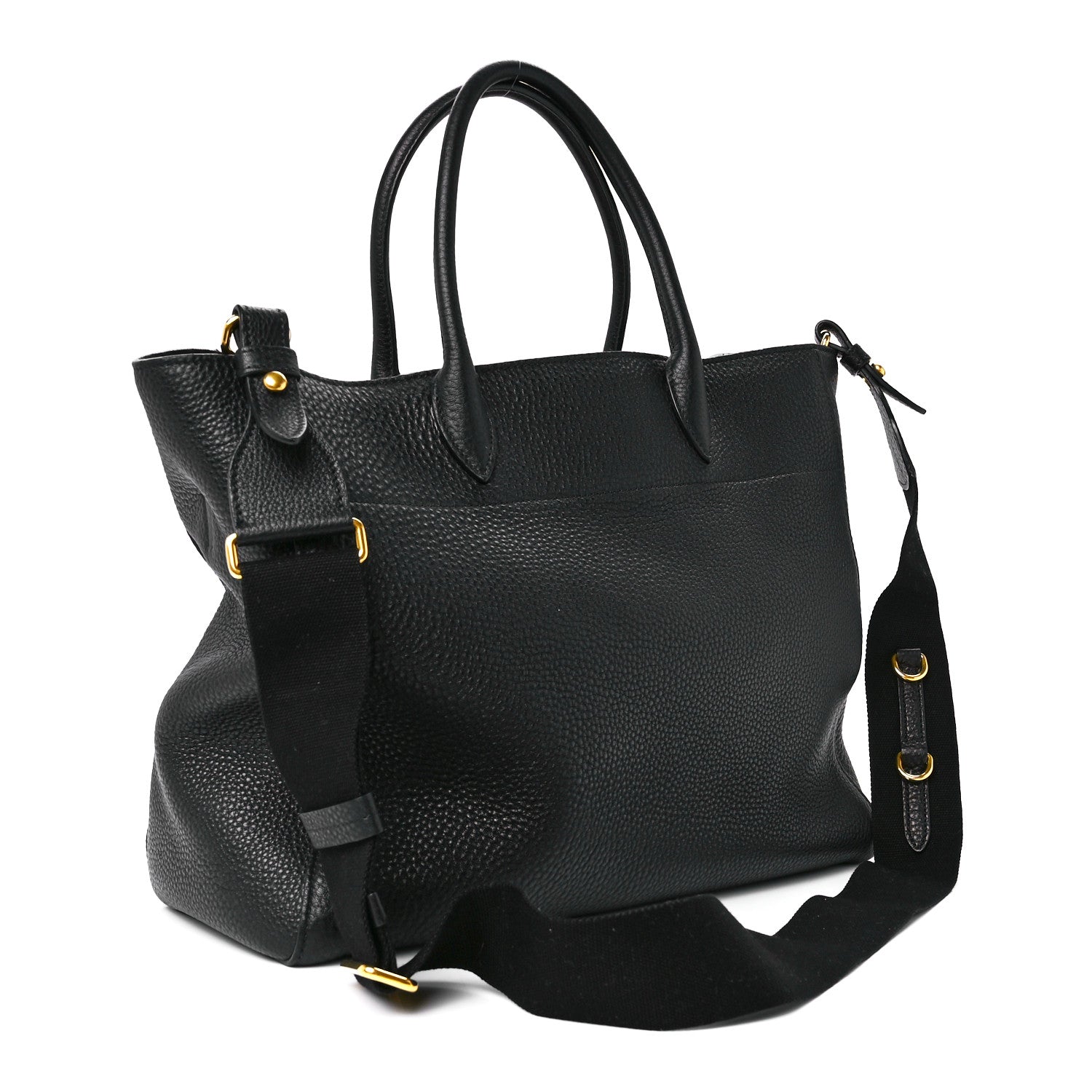 Prada Vitello Phenix Tote Black 3 of 11