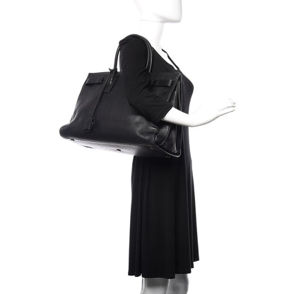 Saint Laurent Calfskin Large Sac De Jour Carryall Black 2 of 20