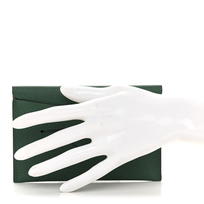 Moynat Taurillon Blush Envelope Passport Holder Emerald Tourterelle 2 of 9