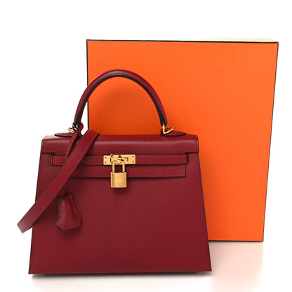 Hermes Epsom Kelly Sellier 25 Rouge Grenat 11 of 11