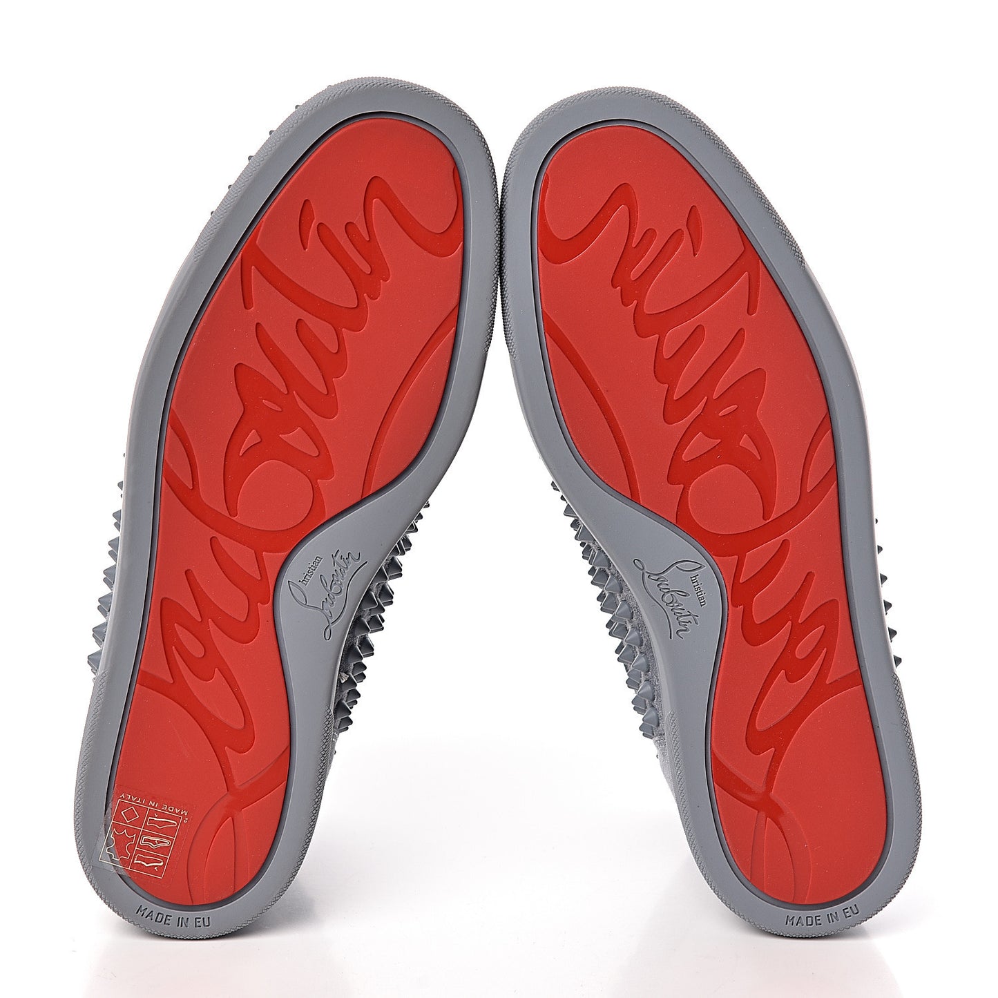 Veau Velours Mens Louis Spikes Flat Sneakers 39 Squale