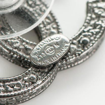 Chanel Ruthenium Crystal CC Earrings 4 of 5