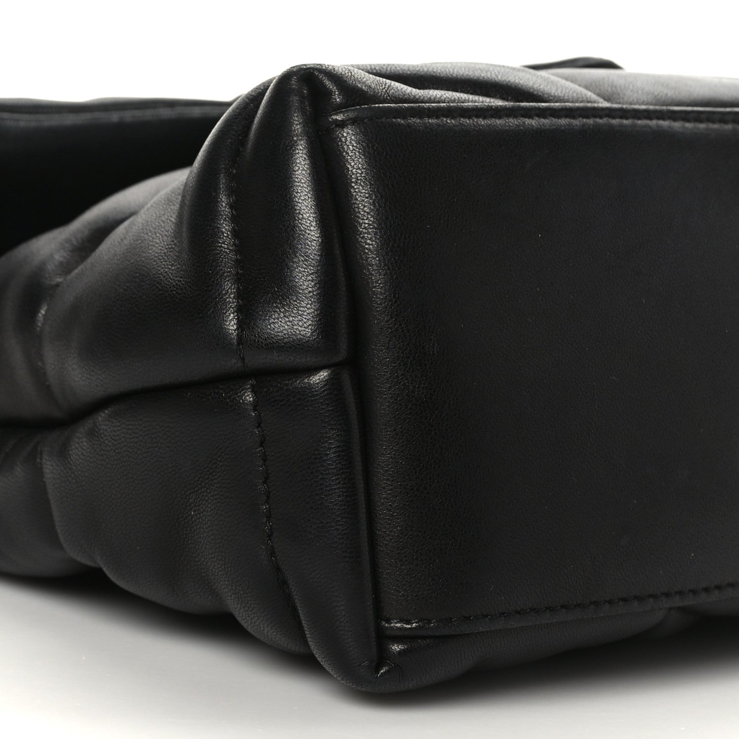 Saint Laurent Lambskin Quilted Small Loulou Puffer Monogram Chain Satchel Black 7 of 9