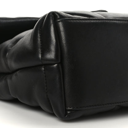 Saint Laurent Lambskin Quilted Small Loulou Puffer Monogram Chain Satchel Black 7 of 9