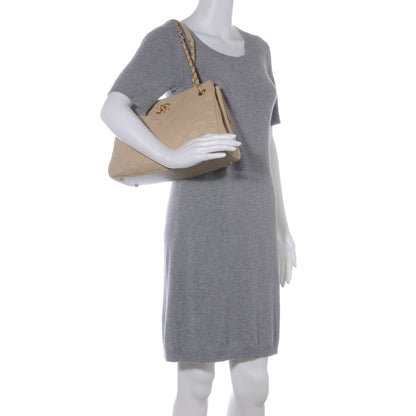 Chanel Calfskin Stitched Thin City Accordion Tote Beige 2 of 9