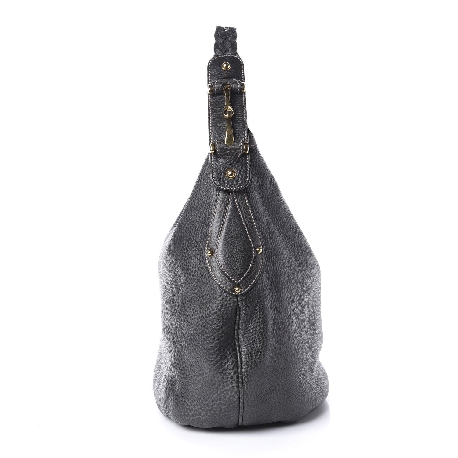 Gucci Pebbled Calfskin Medium Pelham Hobo Black 10 of 10