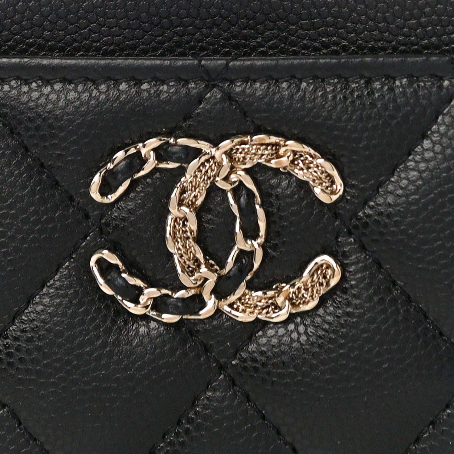 Chanel Caviar Quilted French New Wave Card Holder Black 9 of 12