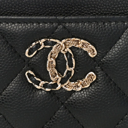 Chanel Caviar Quilted French New Wave Card Holder Black 9 of 12