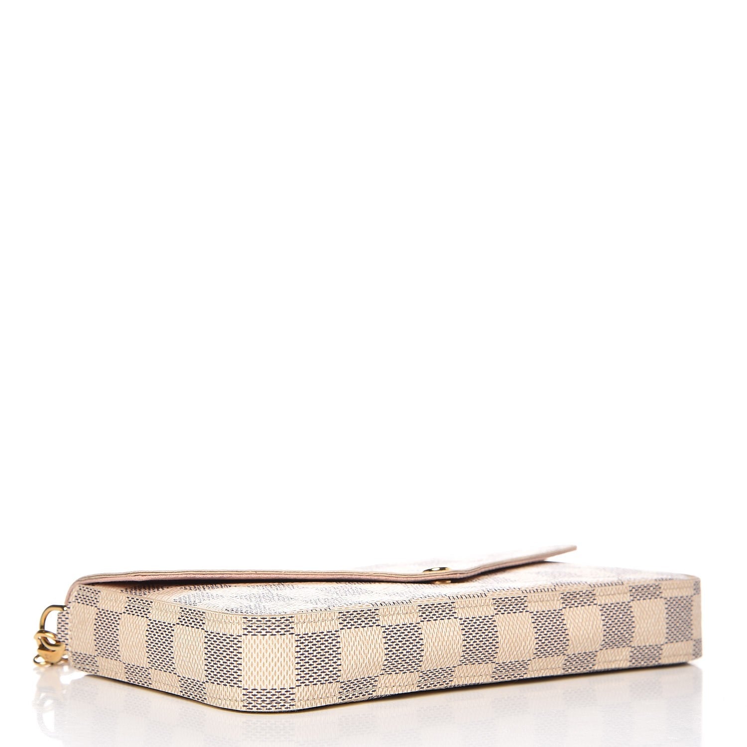 Louis Vuitton Damier Azur Pochette Felicie Chain Wallet Rose Ballerine 4 of 12