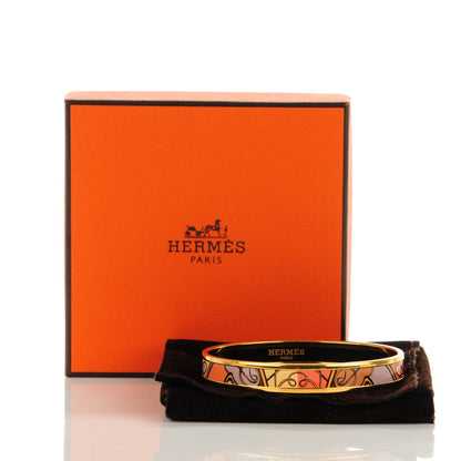 Hermes Enamel Printed Narrow Coup De Fouet Bracelet 62 5 of 5