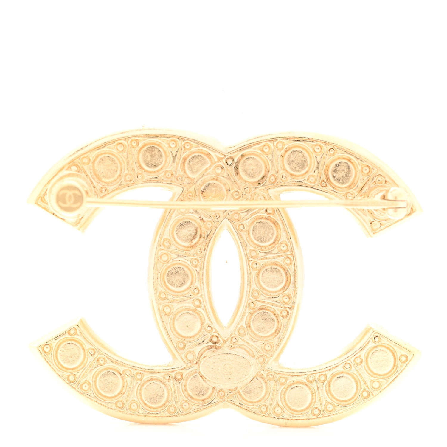 Chanel Pearl CC Brooch Gold 3 of 5