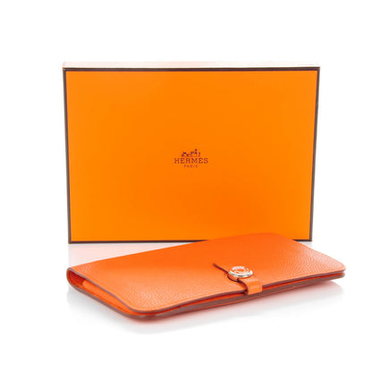 Hermes Togo Dogon Duo Wallet Orange 4 of 9