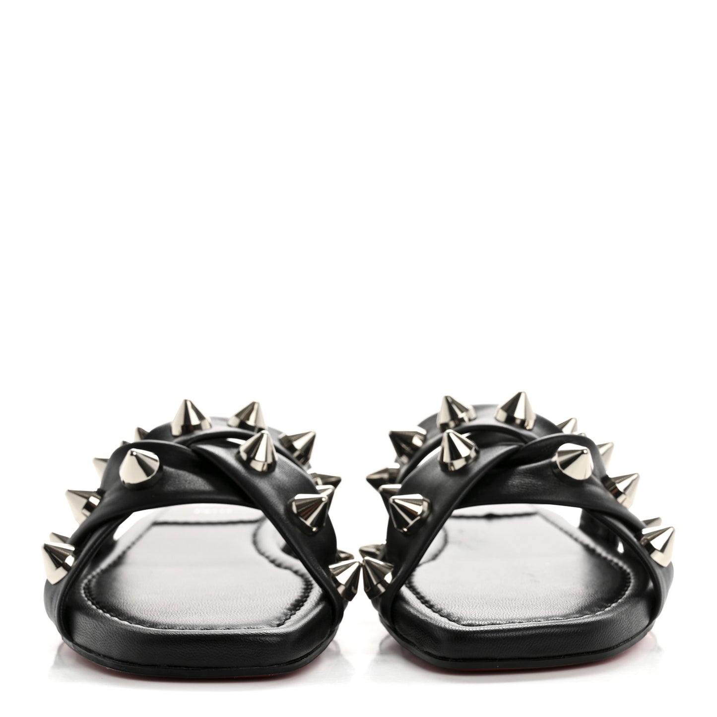 Calfskin Miss Spika Club Sandals 40.5 Black