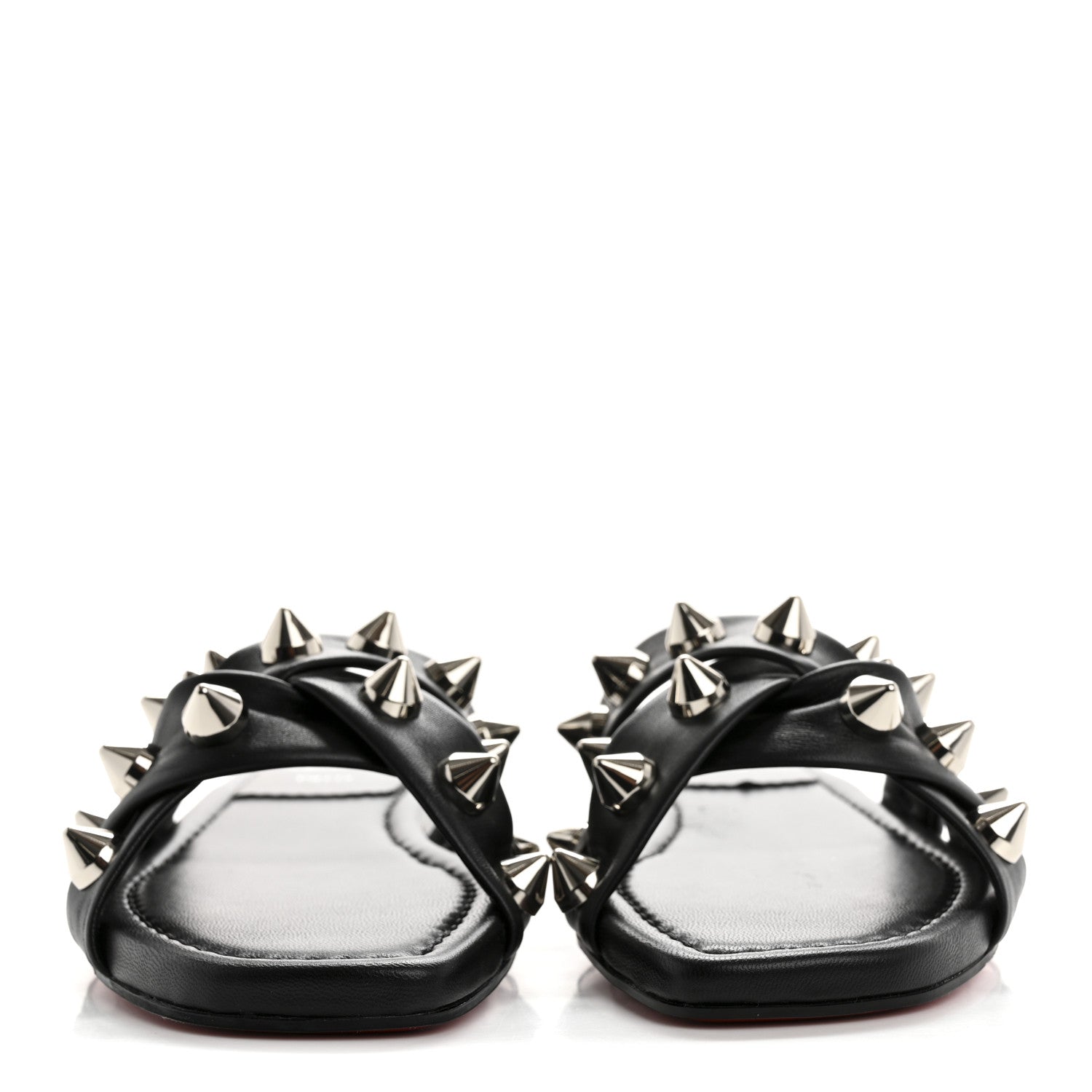 Christian Louboutin Calfskin Miss Spika Club Sandals 40.5 Black 3 of 10
