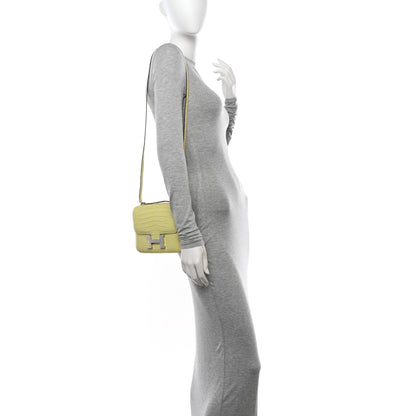 Hermes Matte Alligator Constance 18 Jaune Bourgeon 2 of 11