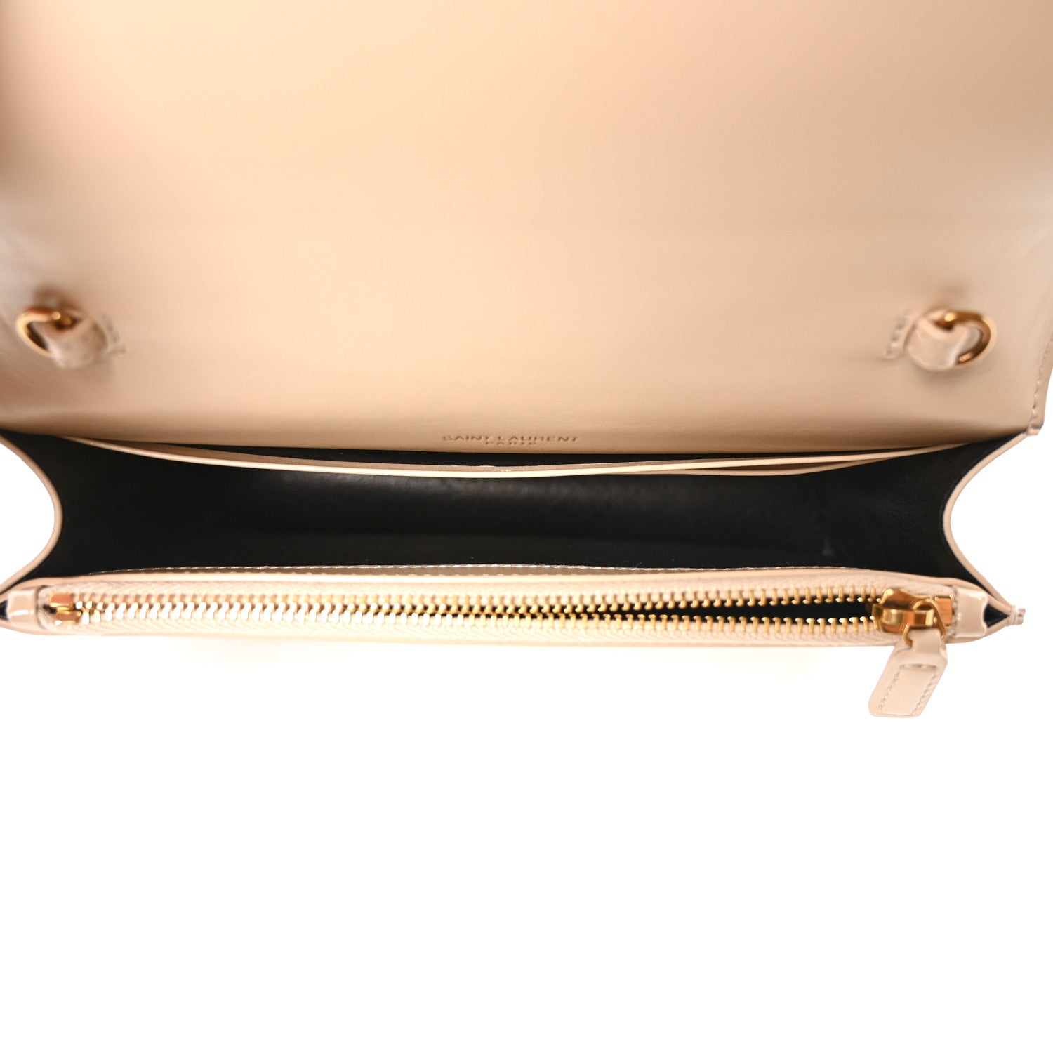 Saint Laurent Patent Monogram Classic Kate Tassel Chain Wallet Dark Beige 5 of 10