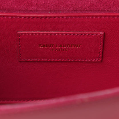 Saint Laurent Calfskin Classic Monogram Cassandre Clutch Lipstick Fuchsia 6 of 7