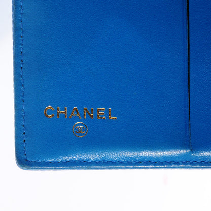 Chanel Caviar CC Bi-Fold Wallet Blue 6 of 8