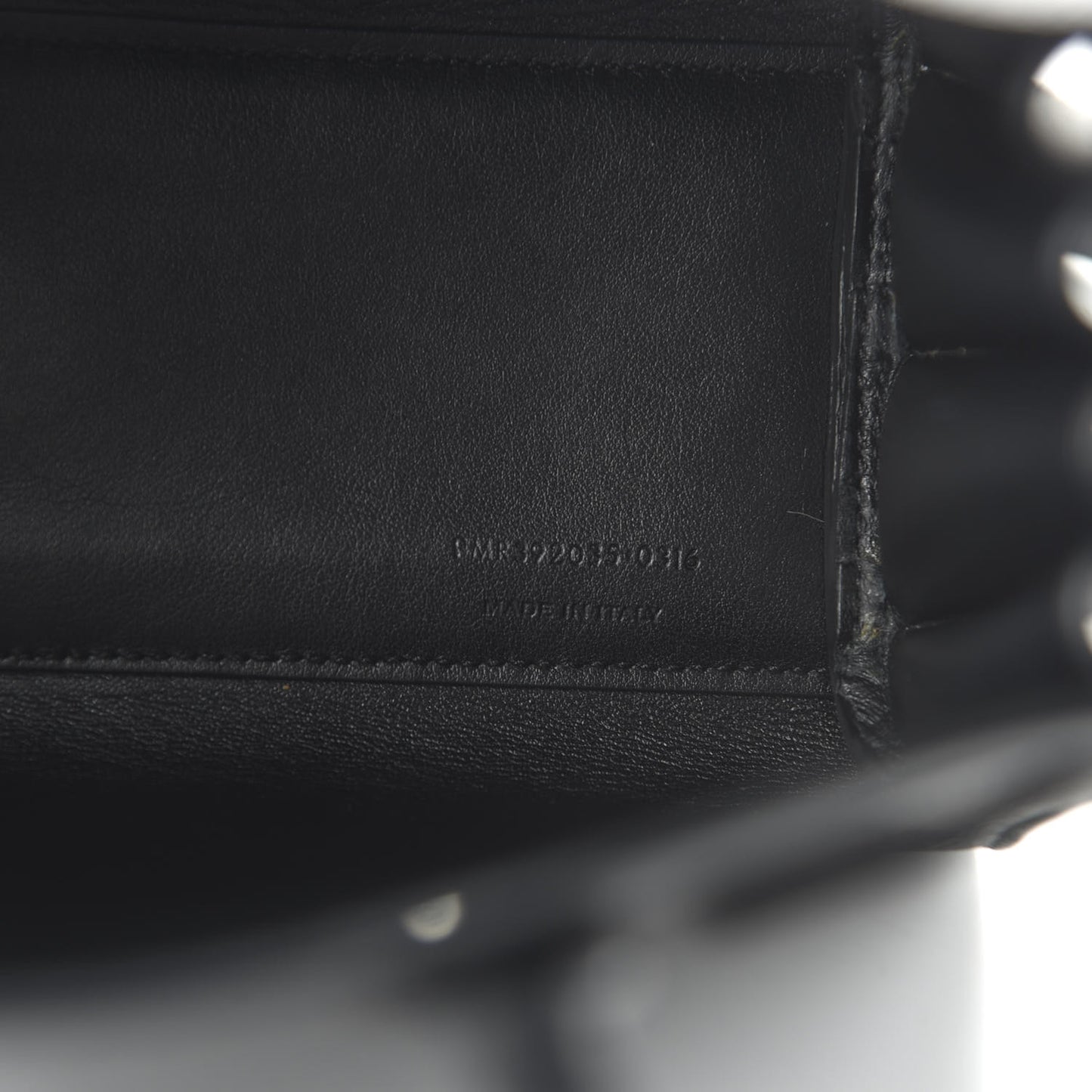 Grained Calfskin Nano Sac De Jour Black