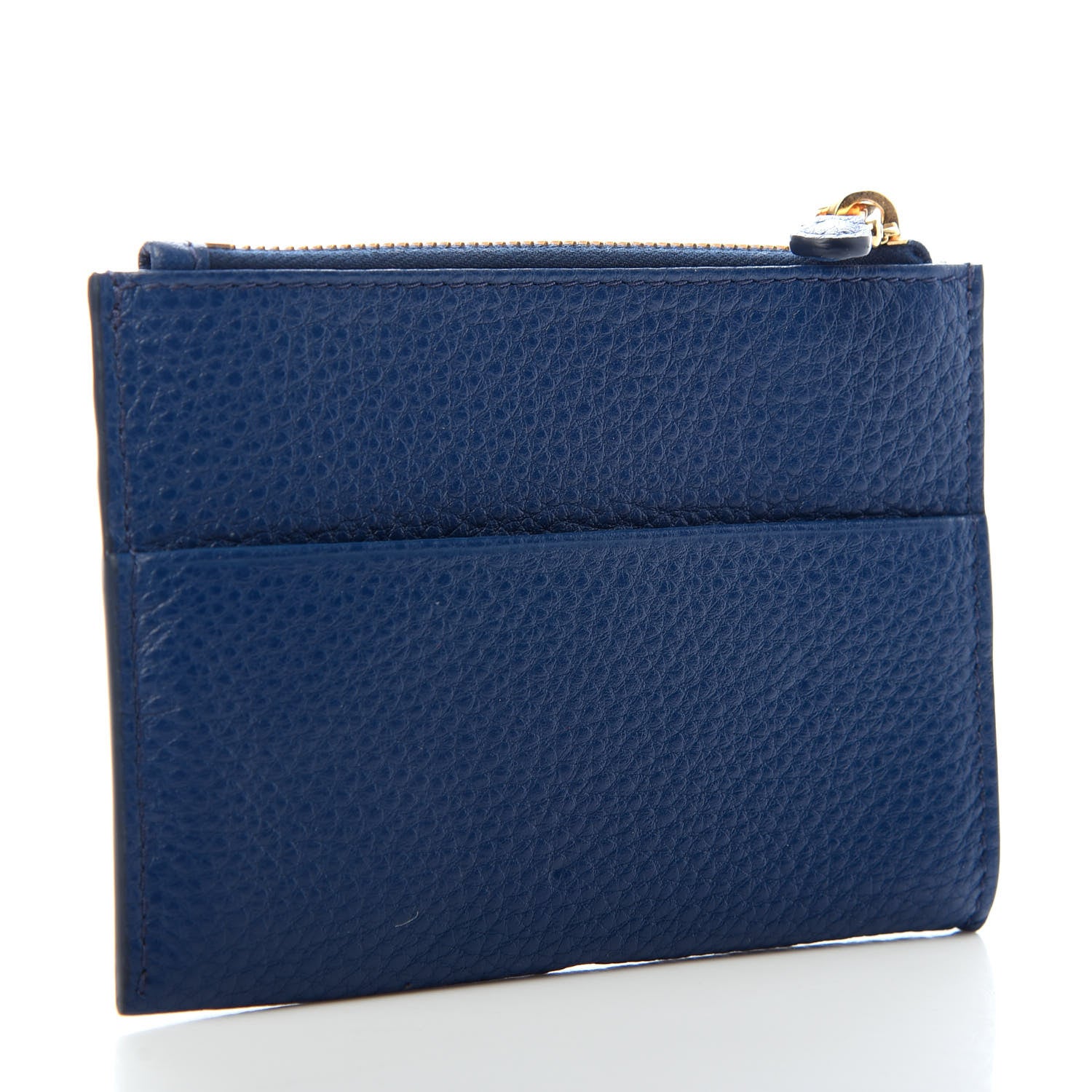 Prada Vitello Grain Zip Card Holder Bluette 3 of 5