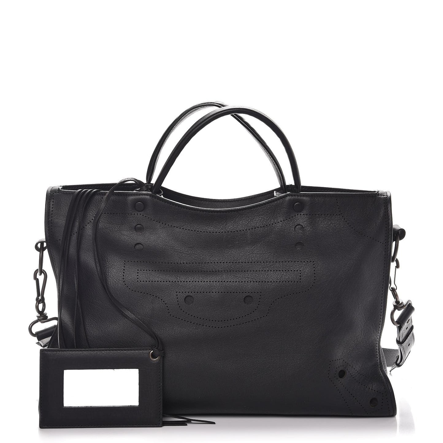 Veau Soyeux Perforated Blackout Hardware City Black