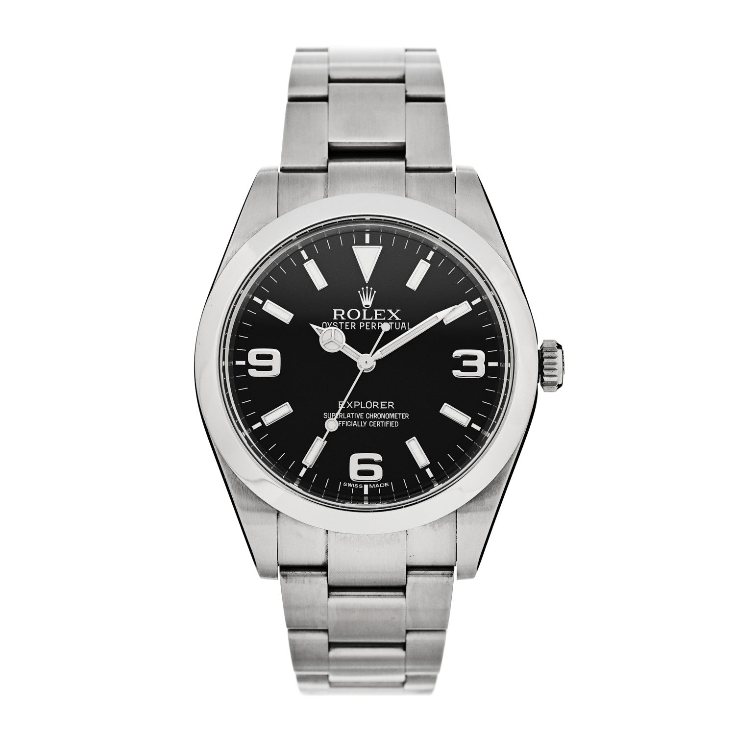 Rolex Stainless Steel 39mm Oyster Perpetual Explorer Watch Black 214270 1 of 4